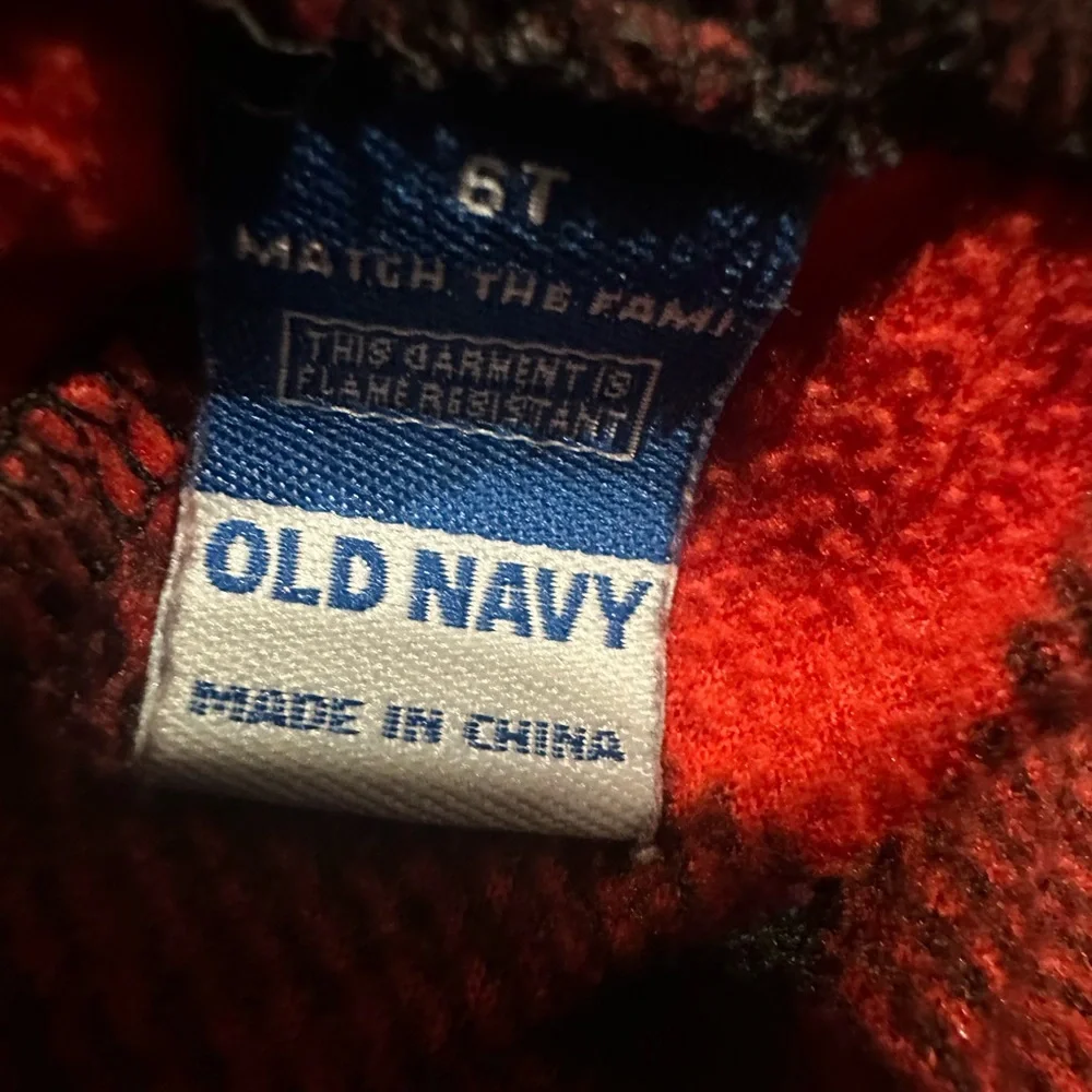 Old Navy Red and Black Checkered Kids Pajama Set
